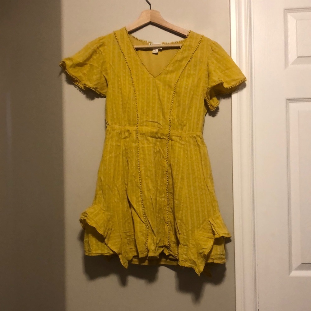 Yellow babydoll dress